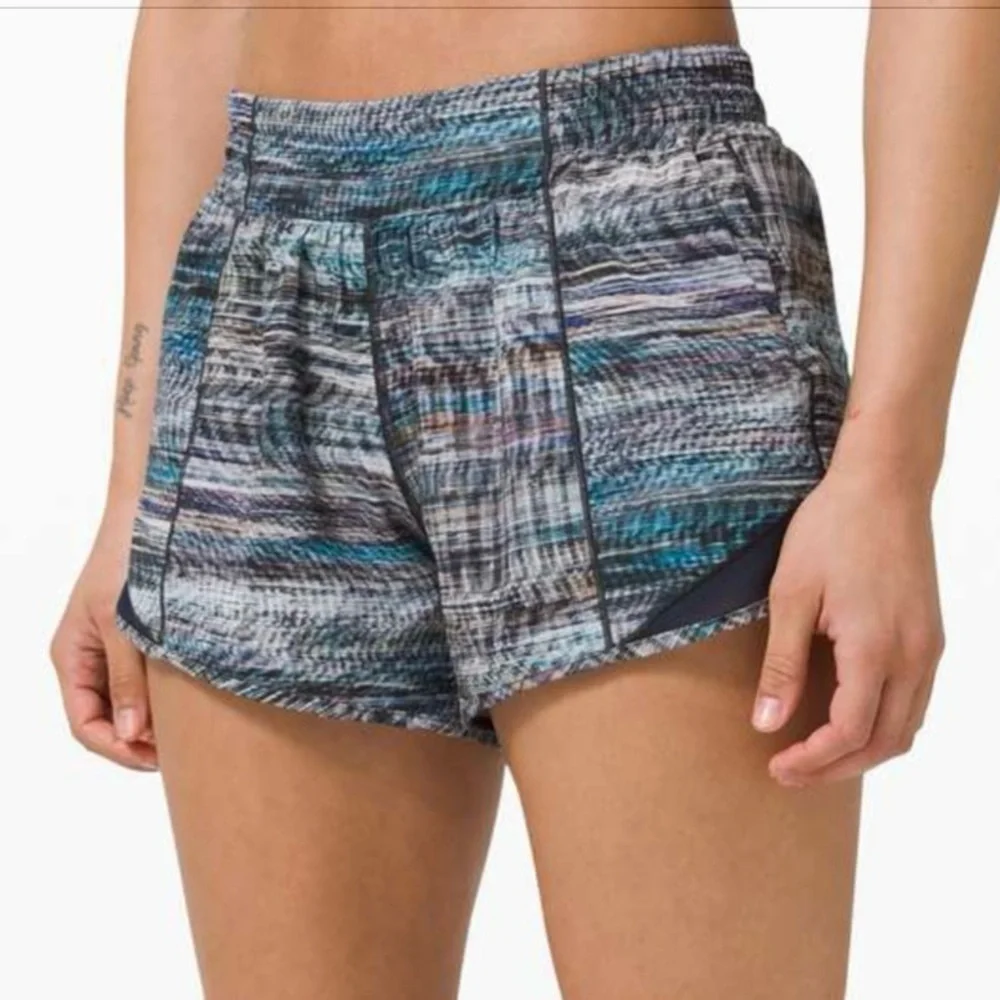 lululemon athletica Blue Gray Multicolor Athletic Shorts